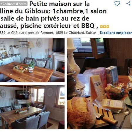 Petite Maison Sur La Colline Du Gibloux: 1Chambre,1 Salon Et Salle De Bain Prives Au Rez De Chausse, Piscine Exterieur Et Bbq , Le Chatelard  Bagian luar foto